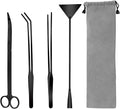 Terrarium Tool & Scissor 4-Piece Set [Matte Black]